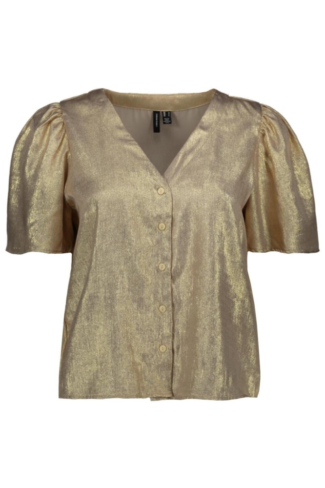 VMAMALIA SS V-NECK TOP EXP 10340935 GOLD COLOUR